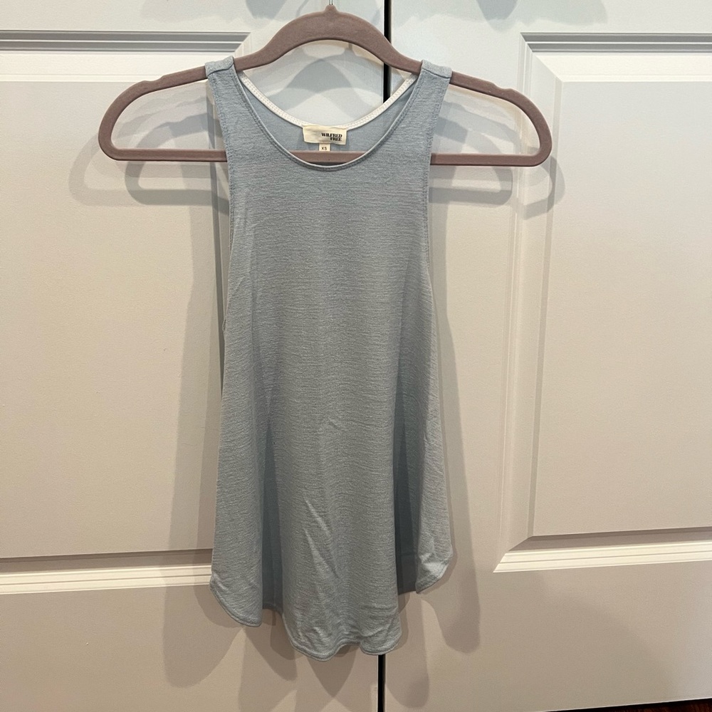 Aritzia Wilfred Free Burnette Racerback Tank Top - Size XS, Light Blue